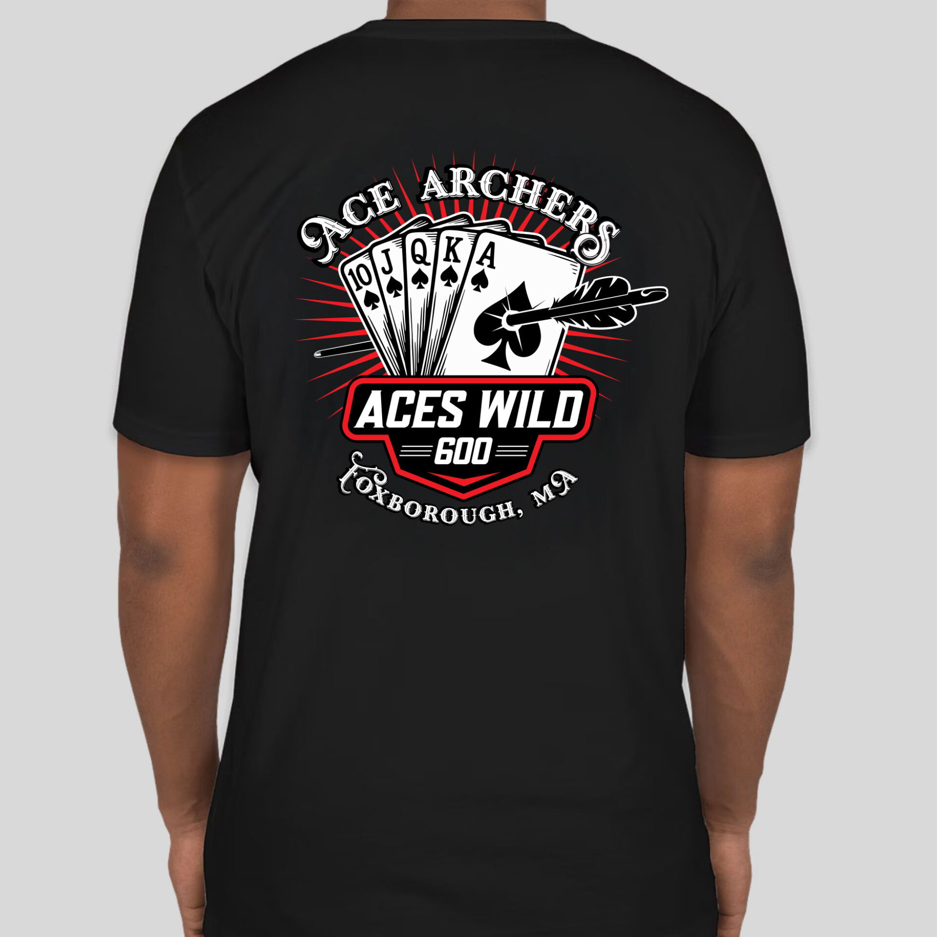 aces wild t-shirt, back